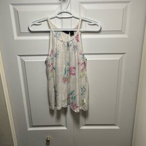 RACHEL Rachel Roy Cream Pleated Tank Top